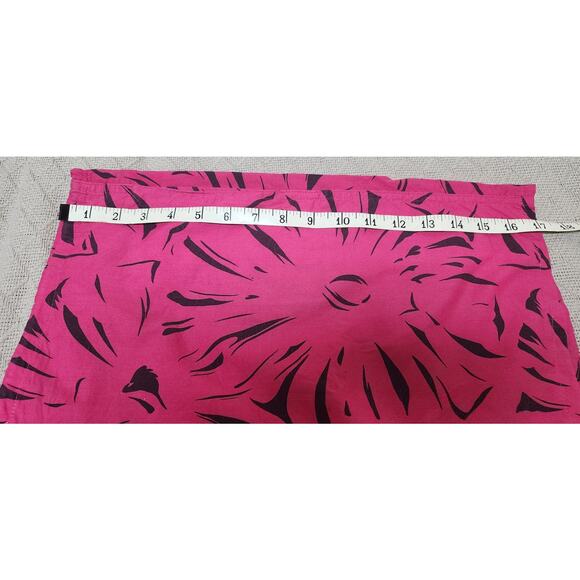 C'EST JOLI by Laura Vintage Hot Pink Animal Print drawstring Shorts Women's Med - Picture 5 of 9